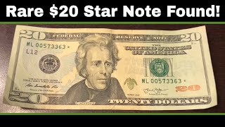 Searching 5000 in Currency  Rare 20 Star Note Found [upl. by Ecinereb]