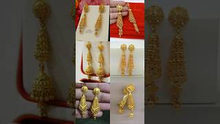 Letest fancy gold jhumka design shortvideo jhumka viralvideo shorts [upl. by Arraeit116]