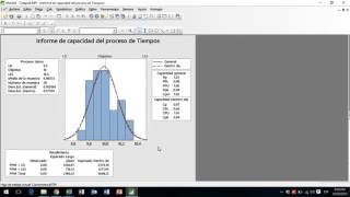 Análisis de Capacidad del Proceso en Minitab [upl. by Callery298]