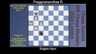 Erigaisi Arjun vs Praggnanandhaa R WR Chess Masters 2024 3 1 [upl. by Ardnalak]