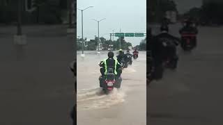 Biker Water Crossing 😮 [upl. by Cristiona]