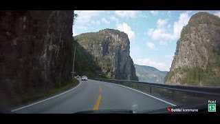 Auto trip on amazing Norwegian roads Forsand  Odda [upl. by Dari]