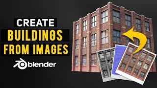 How To Create Buildings From Images In Blender 28 Game Art [upl. by Nol]