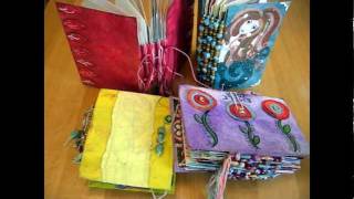 Make an Art Journal By Recycling Greetings Cards Tutorial Part I [upl. by Zerep]