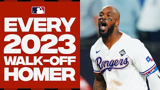 EVERY 2023 walkoff home run ft the MOST HYPE celebrations and BAT FLIPS [upl. by Kcirnek332]