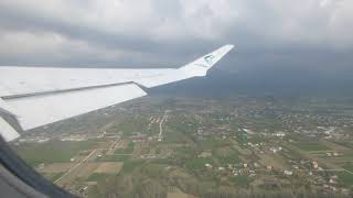 Takeoff from Tirana in an Adria Airways CRJ900 [upl. by Lakym]