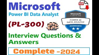 Download PDF of Microsoft PL300  Microsoft Power BI Data Analyst  Interview Questions amp Answers [upl. by Ataymik142]