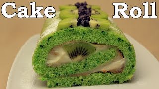 Swiss Cake Roll Recipe  Kiwi and Chocolate Chips [upl. by Nemzaj314]