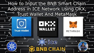 How to Input the BNB Smart Chain Address in ICE Network Using OKX Trust Wallet amp MetaMask [upl. by Assirol246]