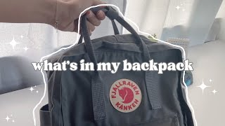 whats in my backpack 2023 ♡  fjallraven kanken classic [upl. by Broek]