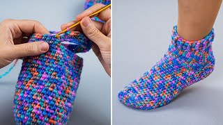 Simple crochet socks  even a beginner can handle it [upl. by Germano]