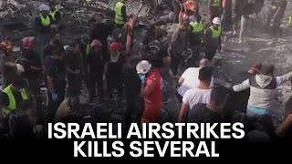 Israeli airstrike kills at least 23 in Lebanon including children  KTVU [upl. by Haliled]