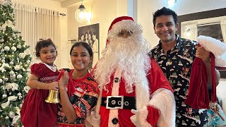 සාරන්‍යා බලන්න නත්තල් සීයා ගෙදරටම ආවා 🥳  Santa Claus visits the Priyasad’s 😍 [upl. by Yrreb]