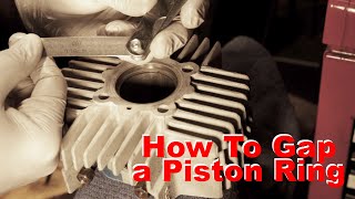 How to gap a piston ring properly [upl. by Lekzehcey396]