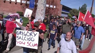 Veterans protest Pico Rivera teacher who made antimilitary comments  ABC7 [upl. by Dnaltruoc985]