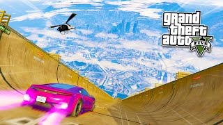 GTA 5 PC Mods  ULTIMATE RAMP STUNTS MOD GTA 5 Mega Ramp Mod Gameplay GTA 5 Mods Gameplay [upl. by Orips]