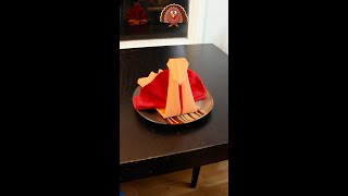 Turkey Napkin Fold Origami shorts [upl. by Melleta]