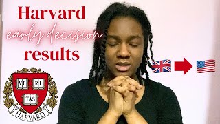 DID I GET INTO HARVARD  Early Decision Results Reaction UK Student [upl. by Aihsotal]