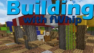 Building with fWhip  Market Stalls Awaaayyyy 022  Minecraft 112 survival [upl. by Joeann]