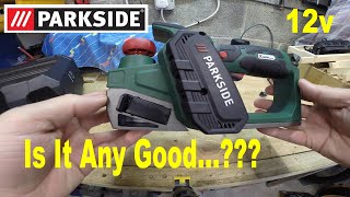 LidlParkside 12v Brushless Cordless Planer PHA 12 B2 Unboxing Review amp Test [upl. by Cimbura901]