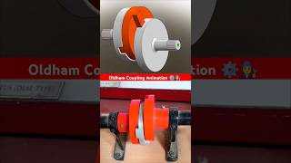 Oldham coupling animation ⚙️👩‍🔧 animation mechanical engineering 3d cad 🔥 [upl. by Yoj257]