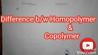 Difference bw Homopolymer and copolymer [upl. by Sikes]