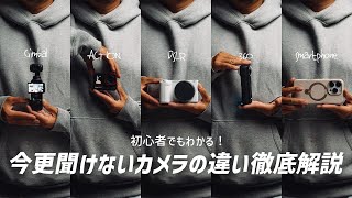 【保存版】カメラの選び方！全種類を用途別に解説【スマートフォンアクションカメラ360度カメラジンバル付きカメラミラーレスカメラ】 [upl. by Shelley]