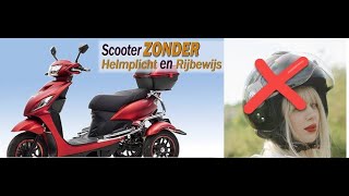 Scooter rijden zonder helm of rijbewijs ook na invoeren van de helmplicht op snorfietsen 112023 [upl. by Harad892]