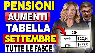 📈 NUOVO AUMENTO CONFERMATO AD SETTEMBRE  VEDI TABELLA PER OGNI FASCIA [upl. by Yerdna929]