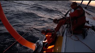 Day 2  Leg 3  The Ocean Race  The Night We Lost A Sail [upl. by Ynaffets803]