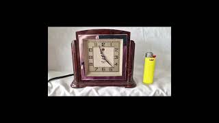 Art Deco Bakelite English Smith Sectric Electric Mantel Shelf Clock [upl. by Mariko]