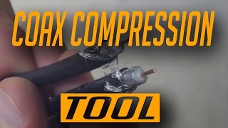 How To Make A Coax Cable Using A Compression Tool F Connector  RG6 or RG59 [upl. by Airt]