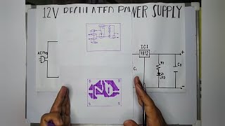 Manual PCB Designing Part 1 Assembling 12V Regulated Power Supply [upl. by O'Rourke]