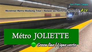 Montreal Metro Tour Epi29🟢JOLIETTE METRO STATION  Metro Joliette SunJuly 072024 [upl. by Enaitsirhc995]