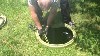 EOne Grinder Pump Station How to remove a pump from the basin [upl. by Dickerson690]