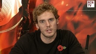 Sam Claflin Interview  Finnick Odair  Hunger Games Catching Fire Premiere [upl. by Bradley]