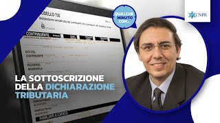 Maurizio Agate  La sottoscrizione della dichiarazione tributaria [upl. by Hesketh]