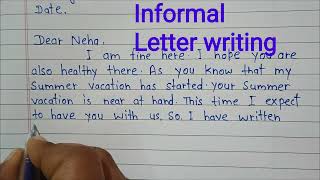 How to write Informal Letter in EnglishInformal Letter Writing in English essaypen1 [upl. by Ennayoj]