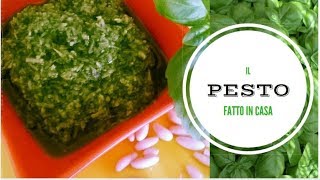 PESTO ALLA GENOVESE FATTO IN CASA  Con aglio pinoli e noci  ORTO SUL BALCONE [upl. by Asamot]