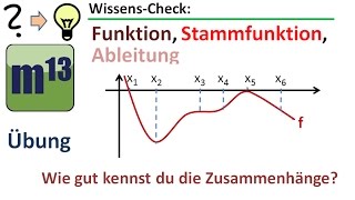 Funktion Stammfunktion und Ableitung  Wie gut kennst du die Zusammenhänge Übung [upl. by Meid]