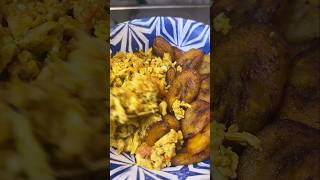 Quickest school lunch  dodo and fried eggs😊 roadto1ksubs channelgrowth plantainrecipes [upl. by Ainna]