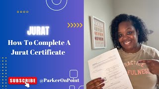 How To Complete A Jurat Certificate  CA Notary Public  Parker On Point [upl. by Kenweigh]