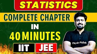 STATISTICS in 40 minutes  Complete Chapter for JEE MainAdvanced [upl. by Nilahs2]