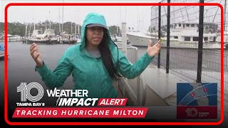 Rain wind picking up in Gulfport ahead of Hurricane Milton [upl. by Meghan]