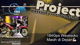 PROJECT WaveSuku  WaveSuku Vs Y15 684mm Vs RS150 68mm GPS ONBOARD  Lintasan X1R 207Gps [upl. by Onihc]