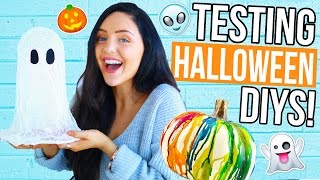 Testing WEIRD Halloween DIYS and Treats Crazy Pinterest Recipes  DIY Hacks Tested [upl. by David]