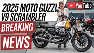 2025 ALL NEW MOTO GUZZI V9 SCRAMBLER REVEALED [upl. by Eidnak]