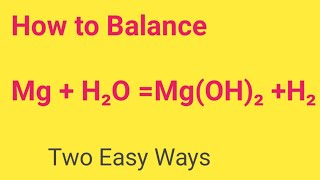 Mg  H2O MgOH2 H2 Balanced EquationMagnesiumWaterMagnesium oxide Balanced Equation [upl. by Edwards]