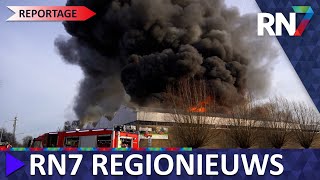 Zeer grote brand ontwricht Heteren dorp deels ontruimd  RN7 REGIONIEUWS [upl. by Yacano]