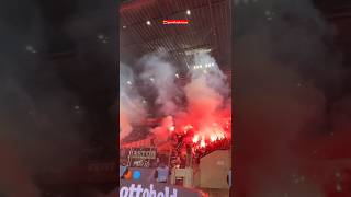 Torcida Górnik Górnik Zabrze🇵🇱 in Cologne🇩🇪 for Lucas Podolskis farewell match 10102024 [upl. by Ensoll]